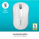 Mouse Sem Fio 1000dpi Ra008 Branco